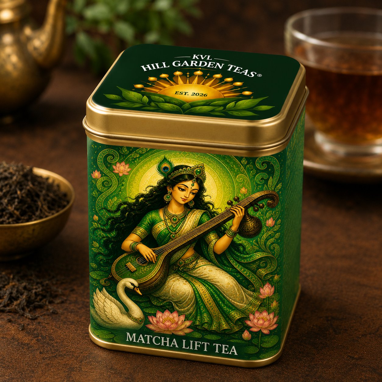 Matcha Lift — original artwork by Chitran